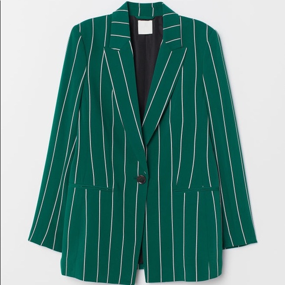 striped green blazer